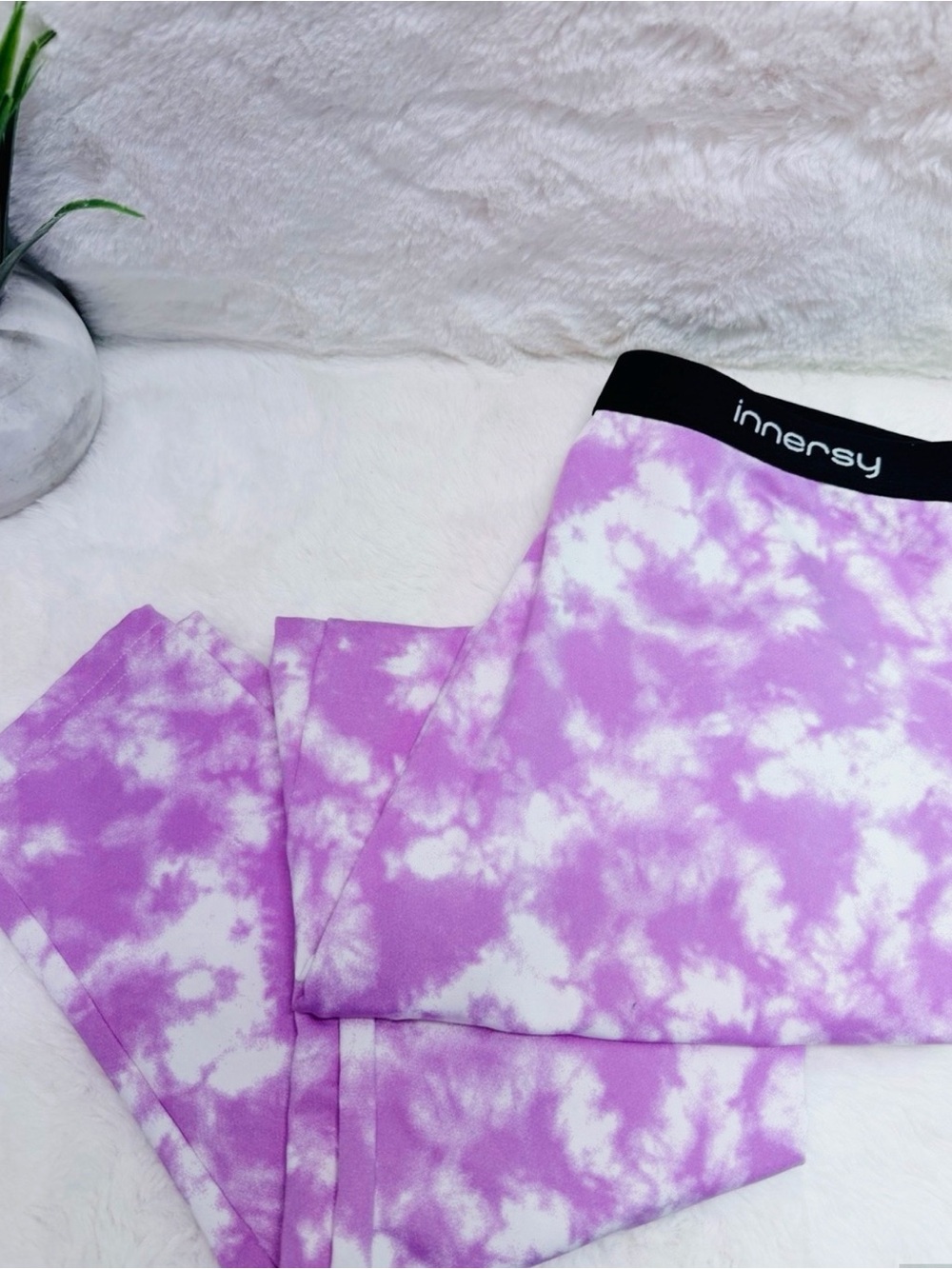 Innersy Pink TieDye Lounge Super Cozy Lined Leggings Warm Cabincore Essentials 💞